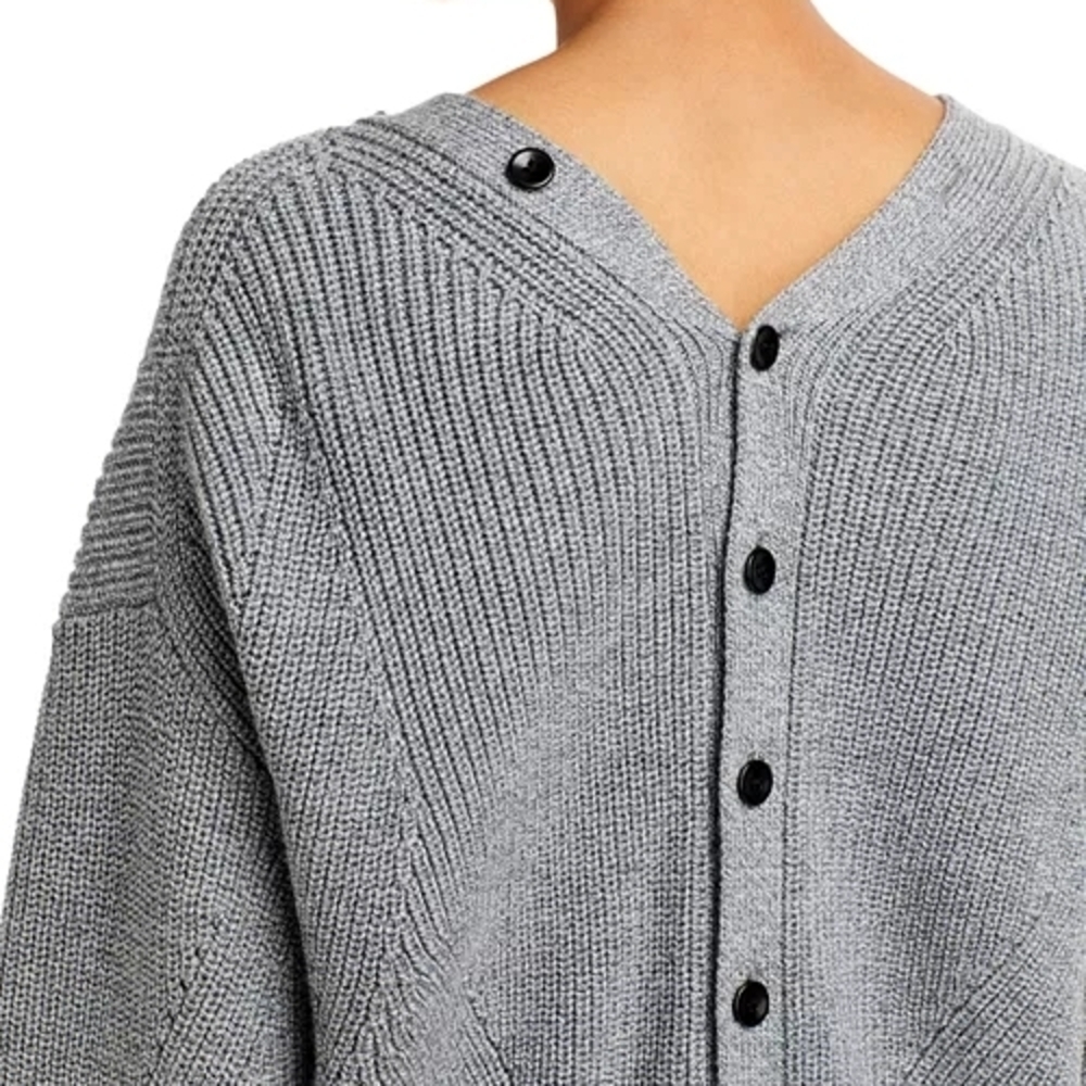 Proenza Schouler White Label Double V Neck Wool Cardigan Sz LG Women's - Picture 4 of 16